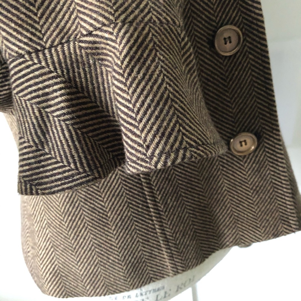Vintage Bell Sleeve Blazer Herringbone - Picture 6 of 6